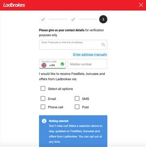 Ladbrokes Registration