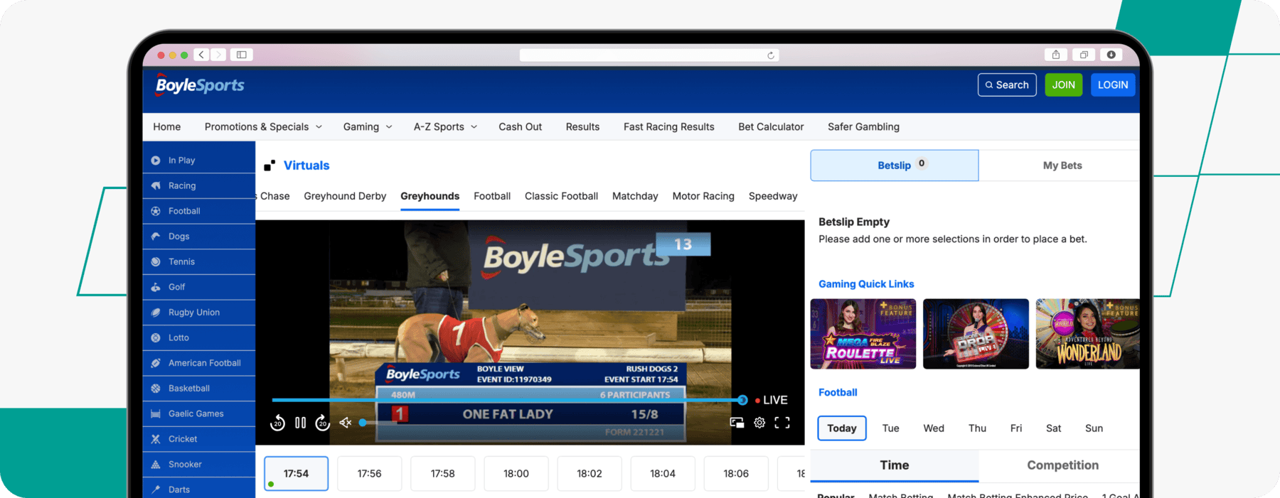 greyhounds betting on boylesports