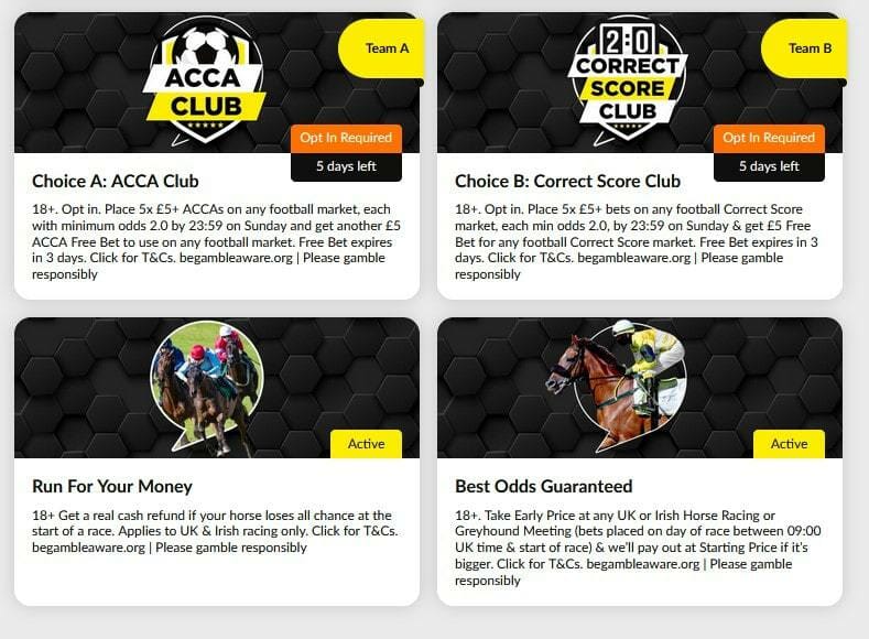 talkSPORT BET Sportsbook promotions Screenshot