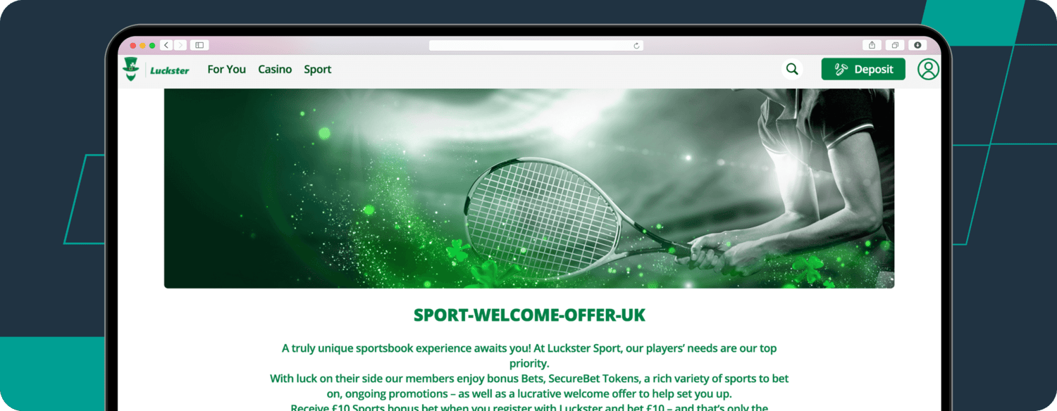 Luckster Sports welcome offer