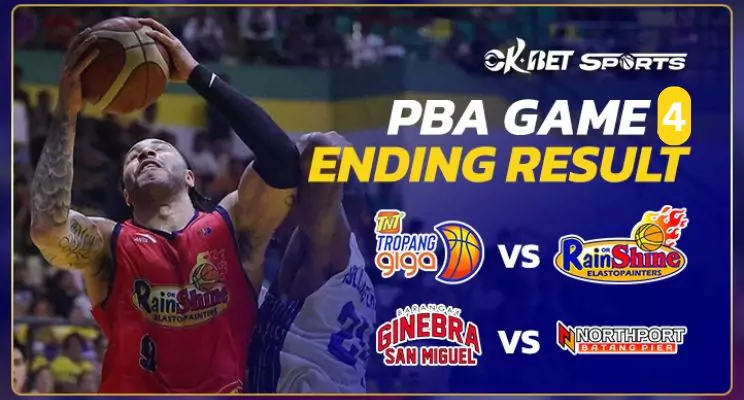 a two players playing basketball with pba ending result