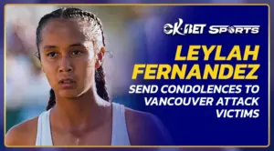 image of woman playing tennis leylah fernandez